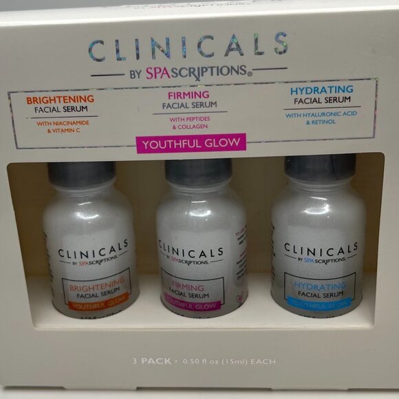 CLINICALS Brightening, Firming & Hydrating Facial Serums Set - NWOT - Picture 2 of 4